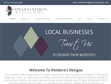 Tablet Screenshot of pandorasdesigns.com